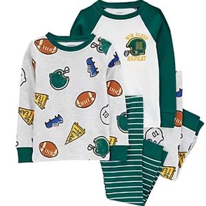 Kids Pajamas Set with Sports Print
